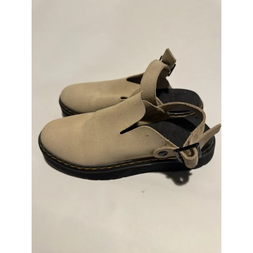 Dr. Marten's Beige Carlson Suede Casual Sling back Mules Men's 6 Ladies 7